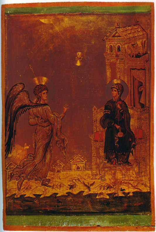 The Annunciation ( Byzantine Icon_12th Century )
