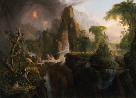 Expulsion from the Garden of Eden ( Artist : Thomas Cole_1828 )
