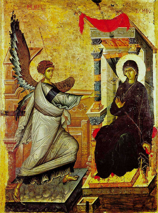 The Annunciation ( Byzantine Icon_14th Century )