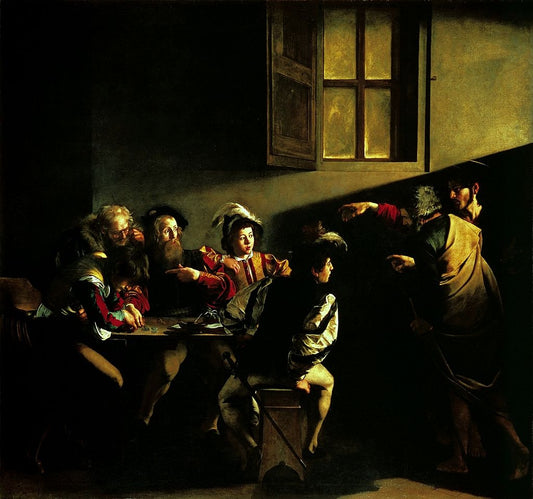 The Calling of Saint Matthew ( Artist: Caravaggio_1600 )