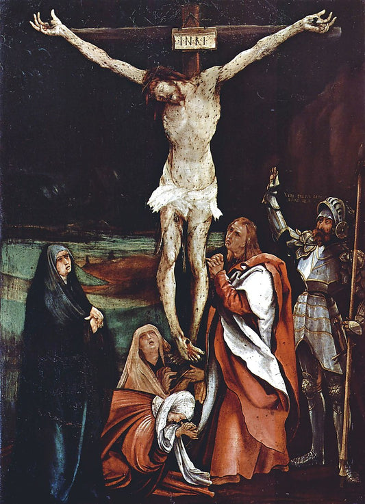 The Crucifixion ( Artist : Grunewald - 1525 )